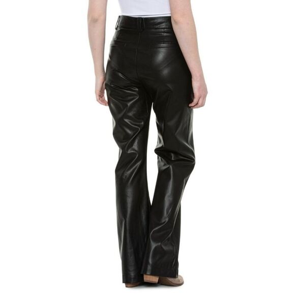 Alp N Rock Women’s Claren Faux Leather Bootcut Pants Size XL High Waist Black - Picture 2 of 14